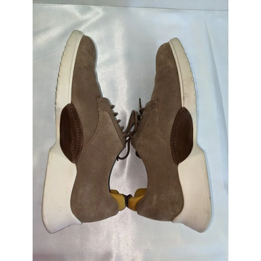 COACH Men's Citysole Derby Suede Sneakers Shoes In ELM Light Brown Size 10 D